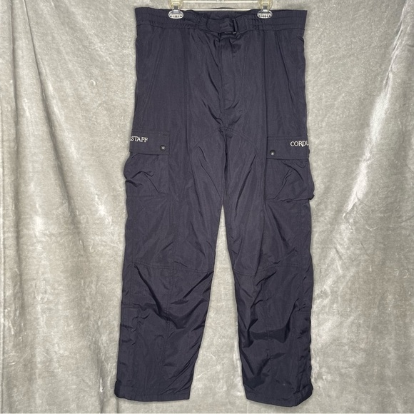 Belstaff Cordura Nylon Waterproof Biker Pants Cargo Pockets Zipper Boot Hem XL - Picture 1 of 15